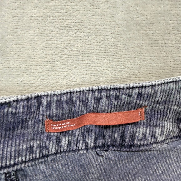 Pilcro Pants Women's 32 THE WANDERER Gray Corduroy Straight Leg Utility Trousers - Picture 6 of 16